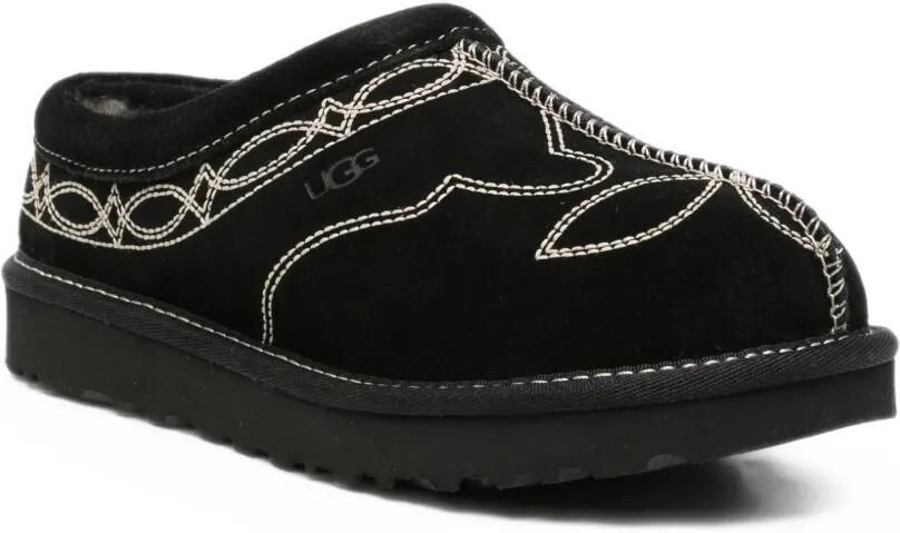 UGG Tasman Western suede slippers Zwart