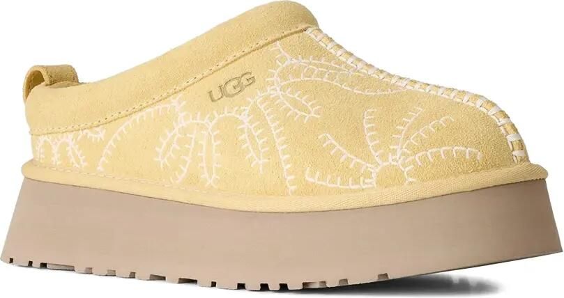 UGG Tazz Botanic muiltjes met borduursel en plateauzool Geel - Foto 2