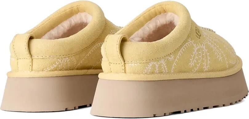 UGG Tazz Botanic muiltjes met borduursel en plateauzool Geel - Foto 3