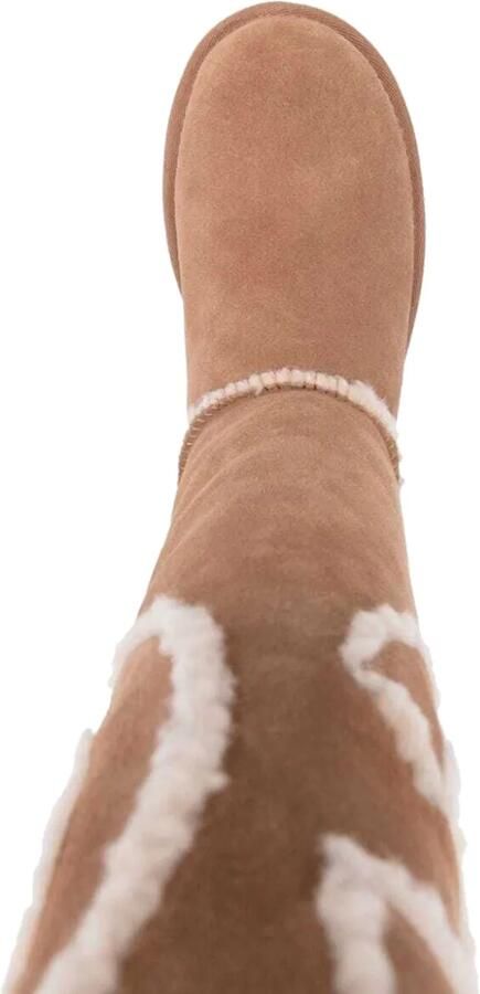 UGG Telfar shearling-trim suede boots Beige - Foto 3
