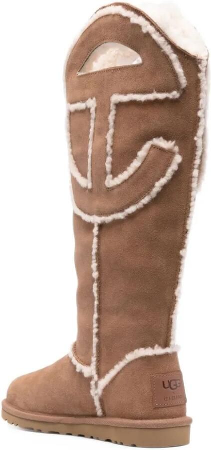 UGG Telfar shearling-trim suede boots Beige - Foto 4