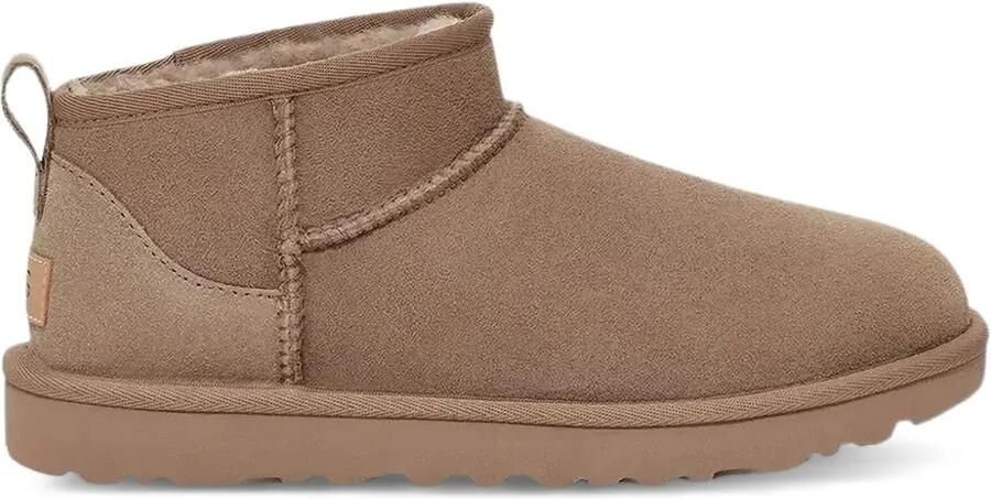 UGG Ultra Mini enkellaarzen met lammy voering Bruin