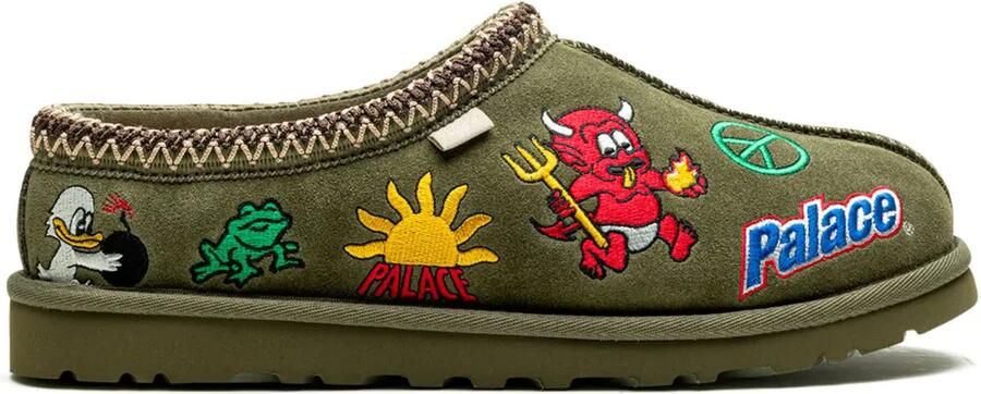 UGG x Palace "Burnt Olive" Tas slippers Groen