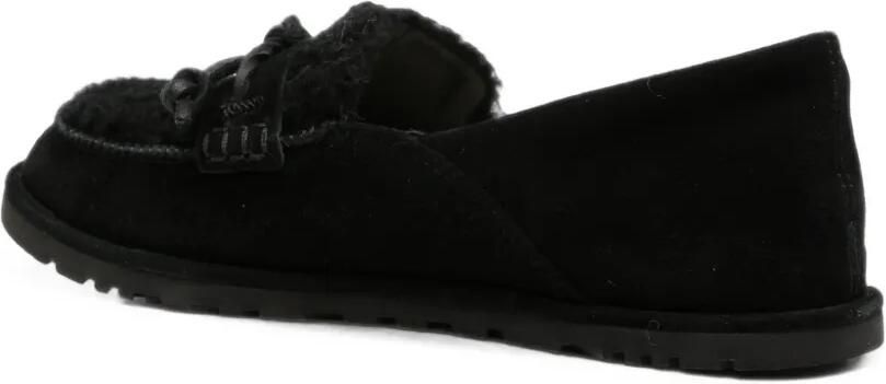 UGG Zora loafers met lammy afwerking en strik Zwart - Foto 4