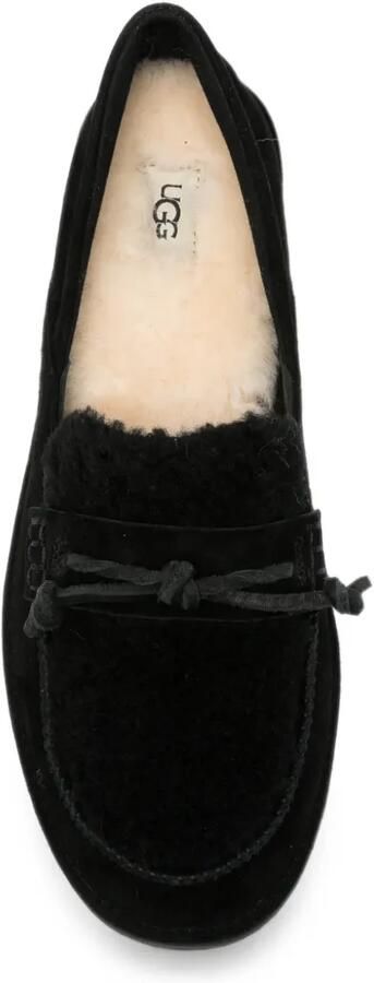 UGG Zora loafers met lammy afwerking en strik Zwart - Foto 3