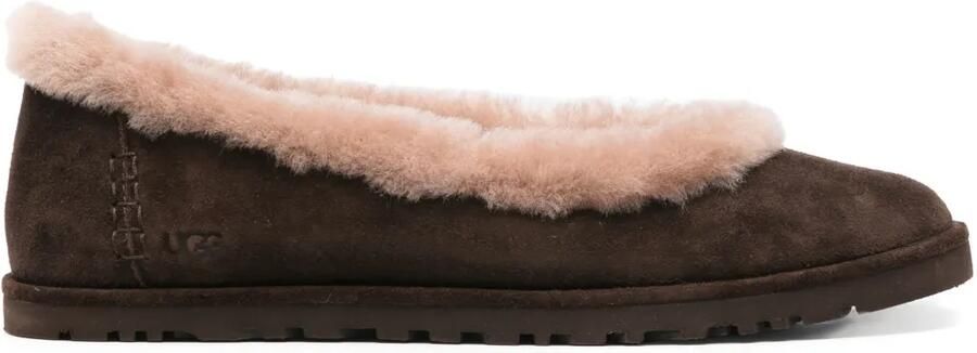UGG Zora suède ballerina's Bruin