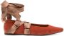 Ulla Johnson Arlo fluwelen ballerina's Bruin - Thumbnail 1