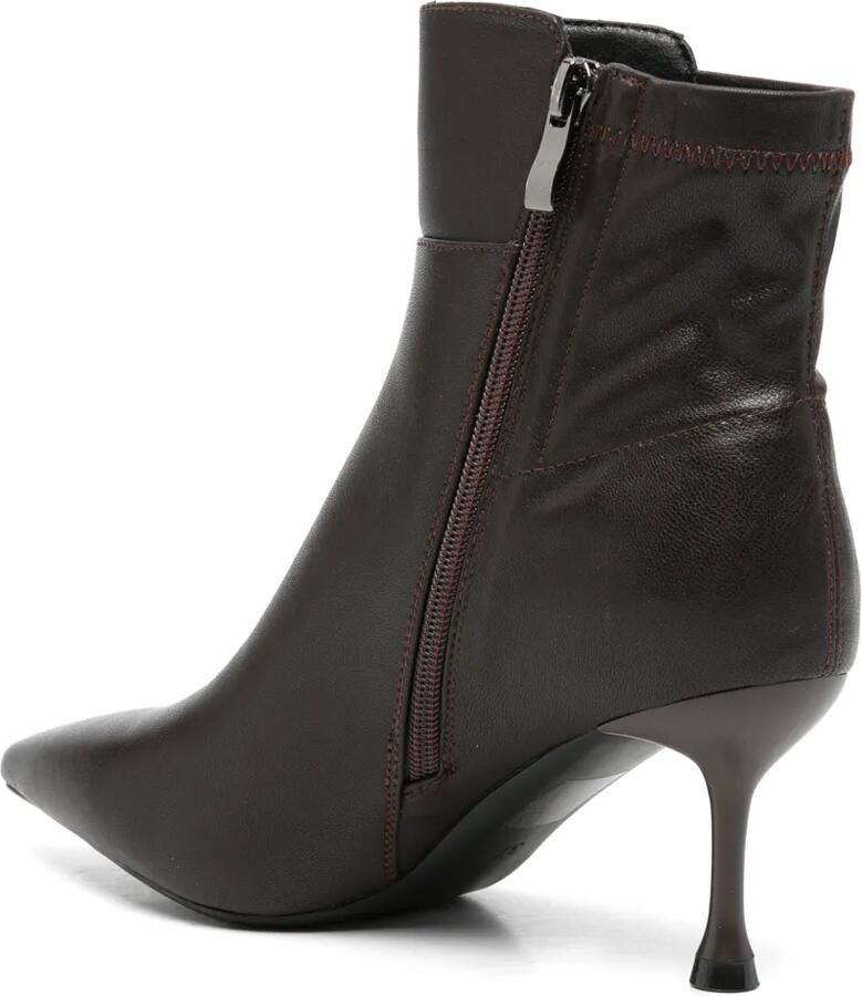 Uma parker Stiletto enkellaarzen met puntige neus Bruin