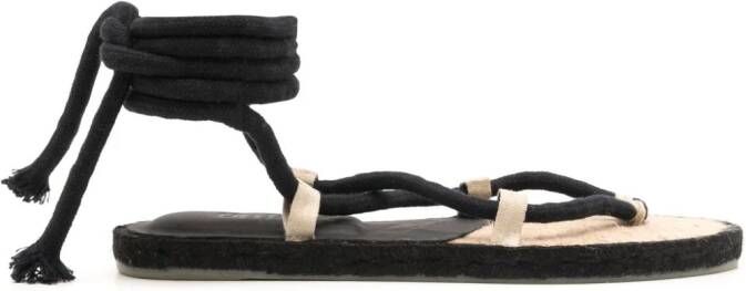 Uma | Raquel Davidowicz Roseira katoenen sandalen Zwart