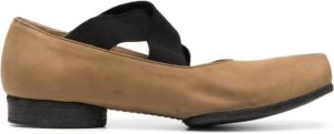 Uma Wang Ballerina's met vierkante neus Bruin