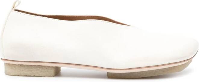 Uma Wang Leren laarzen Beige
