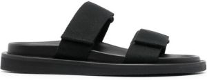 Uma Wang Leren slippers Zwart