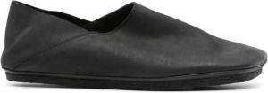 Uma Wang Leren slippers Zwart