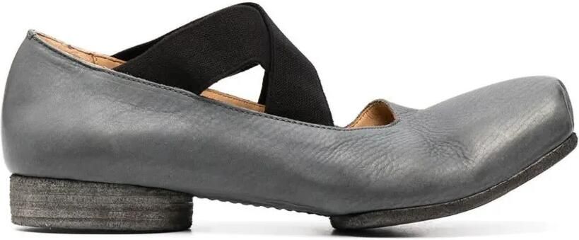 Uma Wang 25mm leather ballerina shoes Blauw