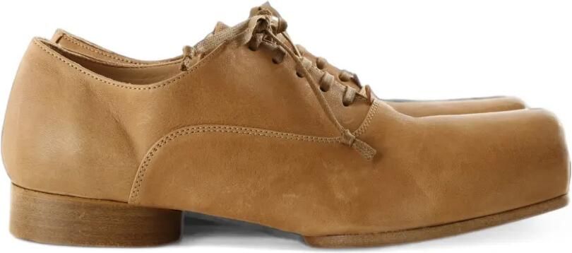Uma Wang Ballet square-toe lace-up derby shoes Beige