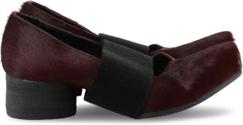 Uma Wang Elastische pumps met ponyhaar Rood