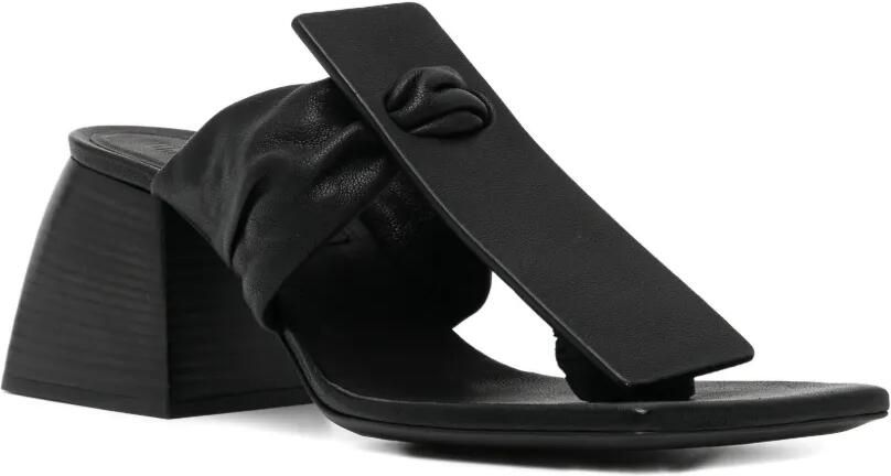 Uma Wang Geknoopte sandalen met vierkante neus Zwart - Foto 3