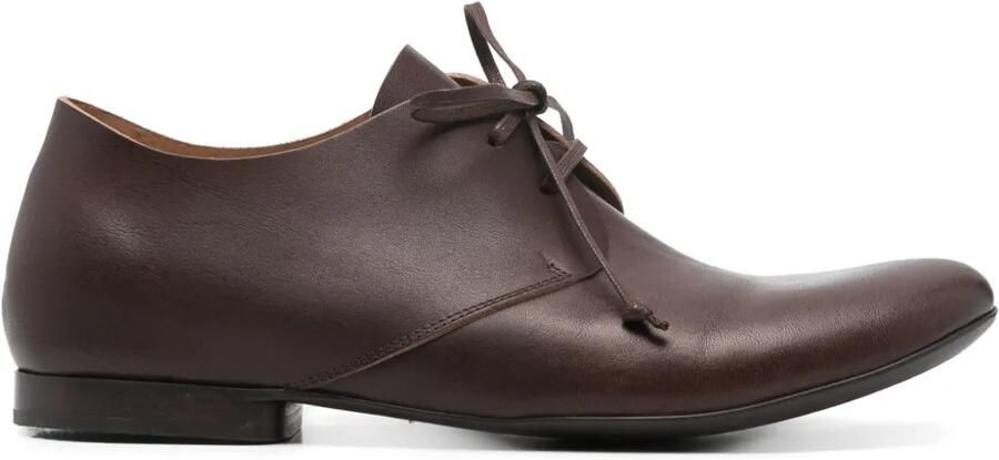 Uma Wang Leren Oxford schoenen Bruin