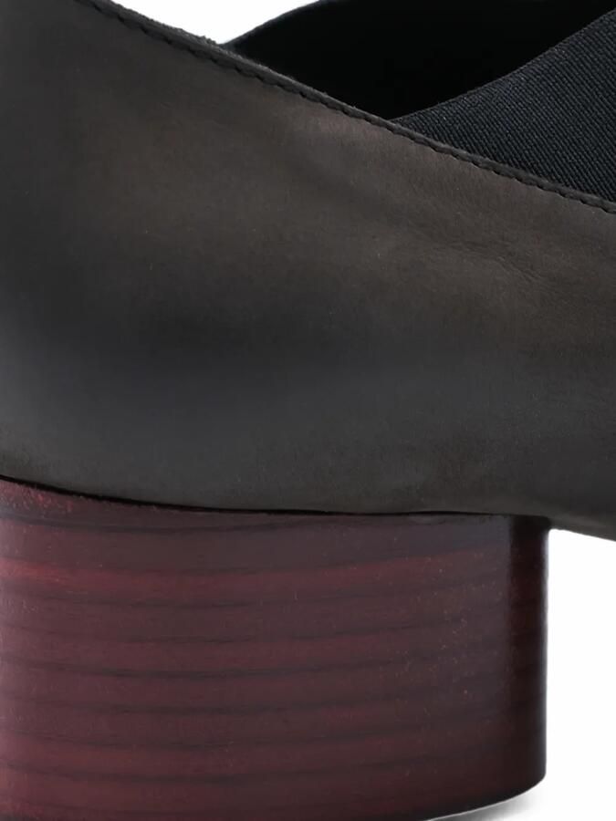 Uma Wang Leren pumps met gekruiste bandjes Bruin - Foto 2