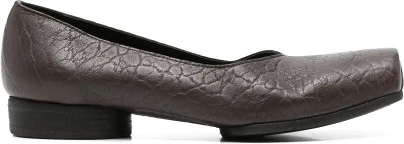Uma Wang Pumps met gekreukt effekt en vierkante neus Bruin