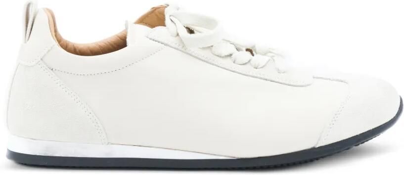 Uma Wang Sneakers met suède vlakken Wit