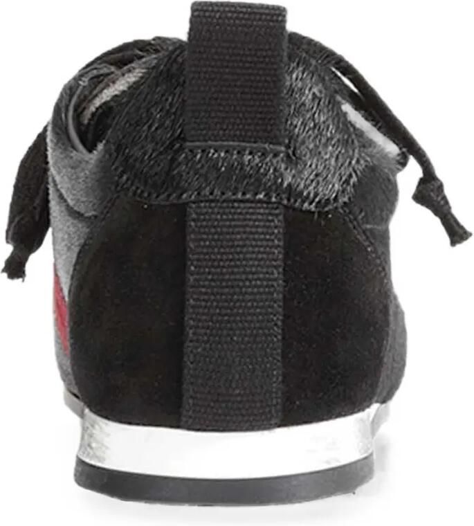 Uma Wang Suède sneakers met kalfshaar Zwart - Foto 2