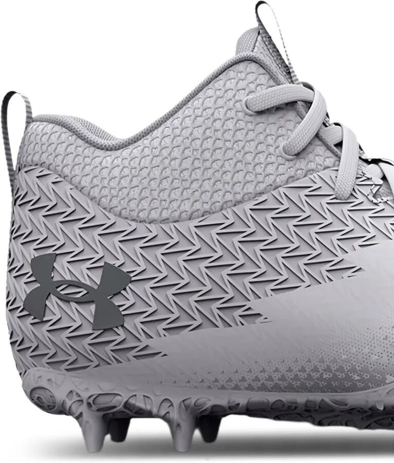 Under Armour Kids Spotlight Select 3 Mc "White Metallic Silver" sneakers Grijs - Foto 2