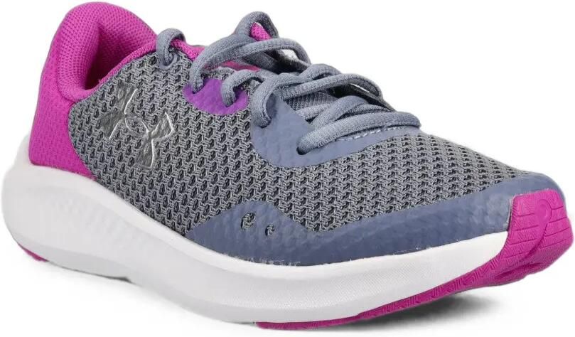 Under Armour Kids UA Charged Pursuit 3 sneakers met mesh vlakken Grijs