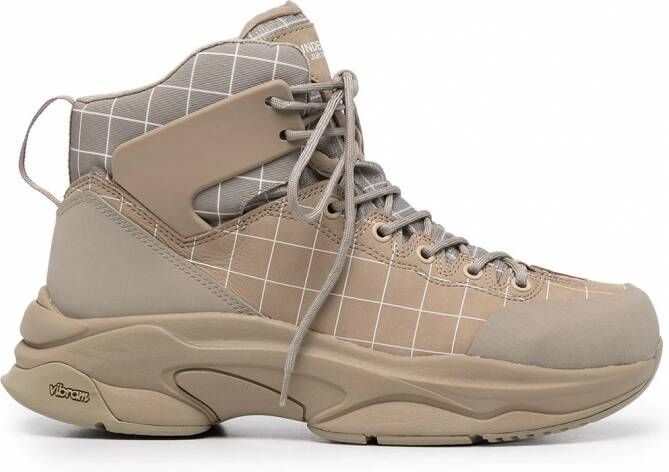 Undercover Enkellaarzen met veters Bruin