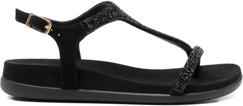 Unisa Canada verfraaide leren sandalen Zwart