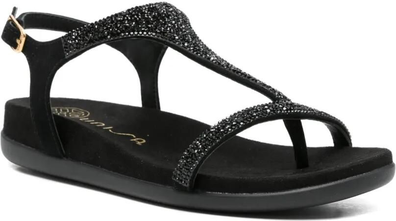 Unisa Canada verfraaide leren sandalen Zwart - Foto 2