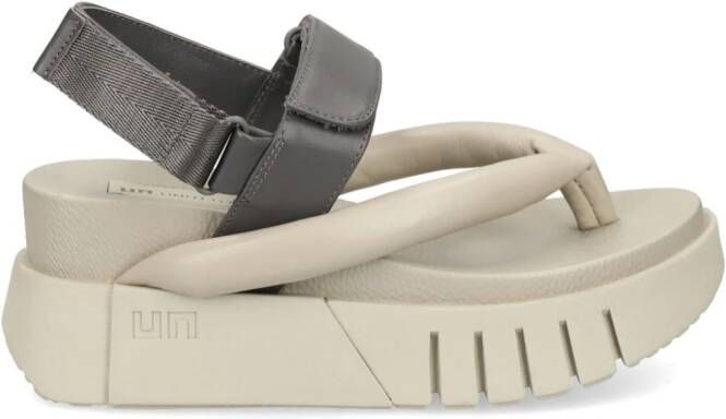 United Nude Delta Thong sandalen met plateauzool Beige