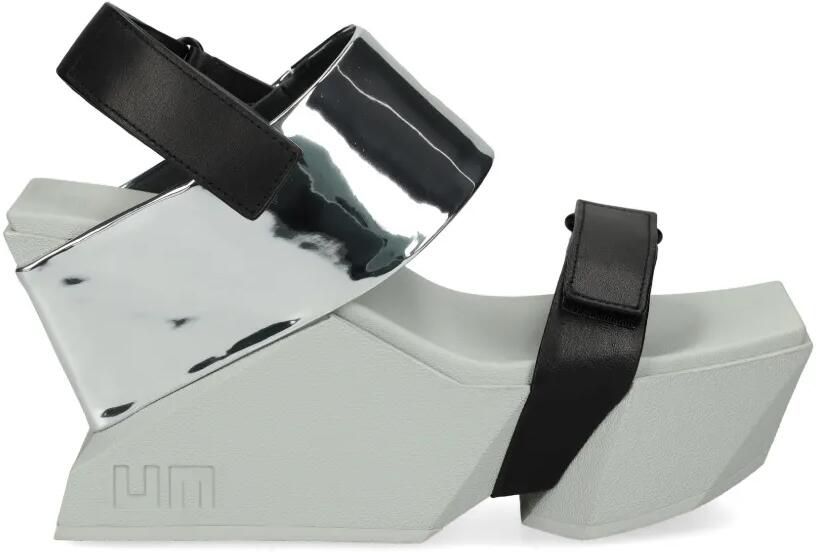 United Nude Brutt sandalen met metallic klittenband Zilver