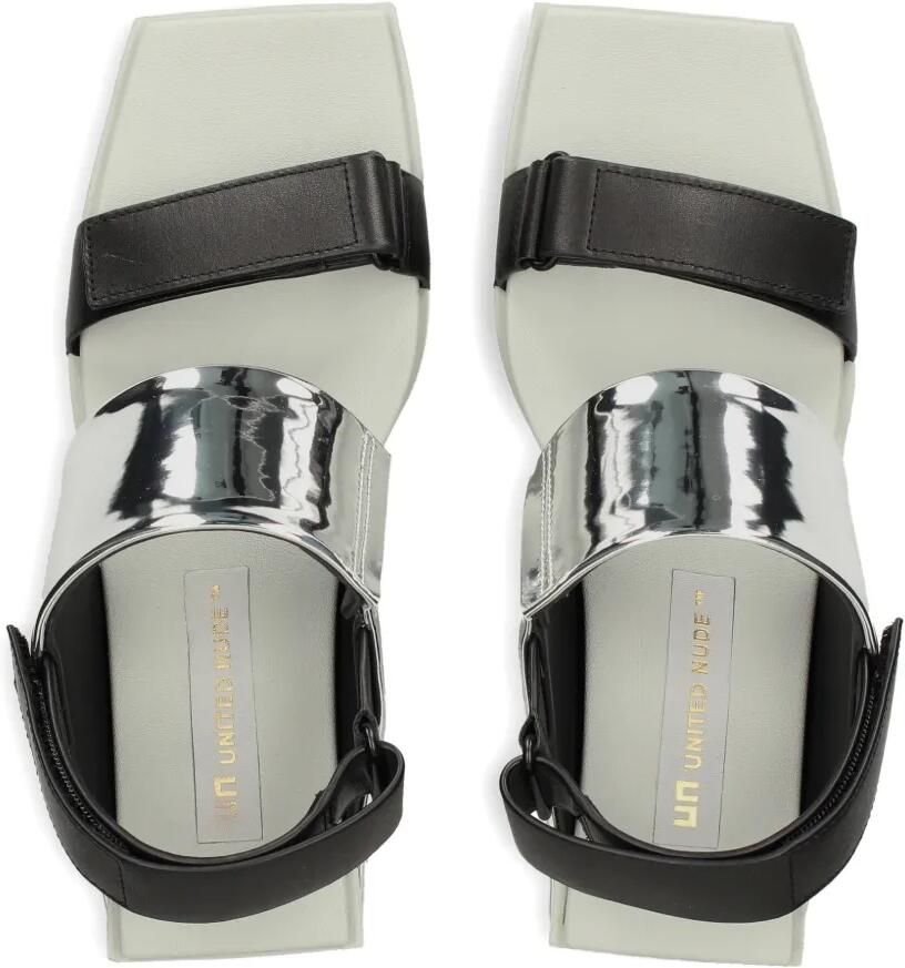 United Nude Brutt sandalen met metallic klittenband Zilver - Foto 2