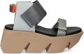 United Nude Bull Run sandalen met klittenband en plateauzool Grijs - Grijs