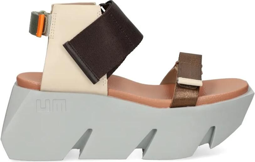 United Nude Bull Run sandalen met klittenband en vlakken Beige