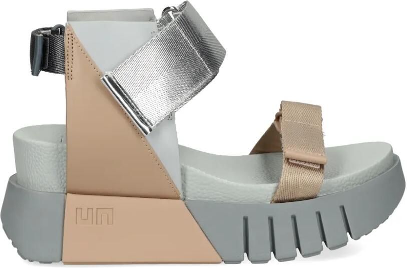 United Nude Delta Run metallic sandalen met vlakken Beige