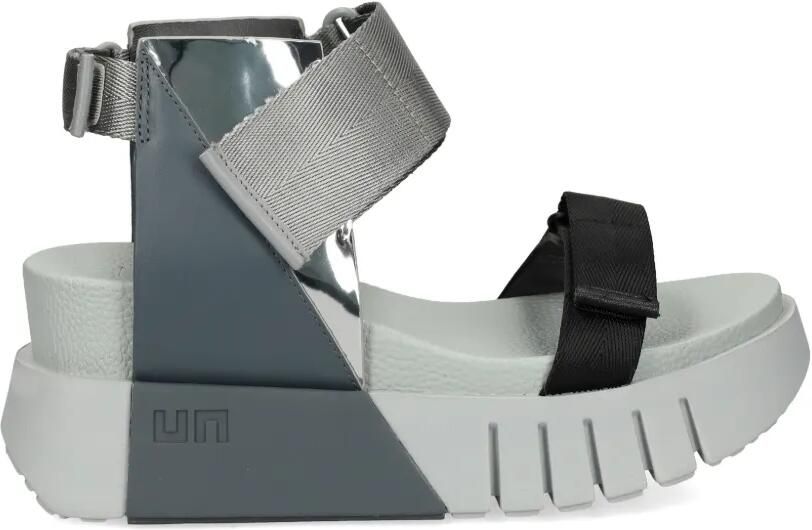 United Nude Delta Run sandalen met metallic klittenband Grijs