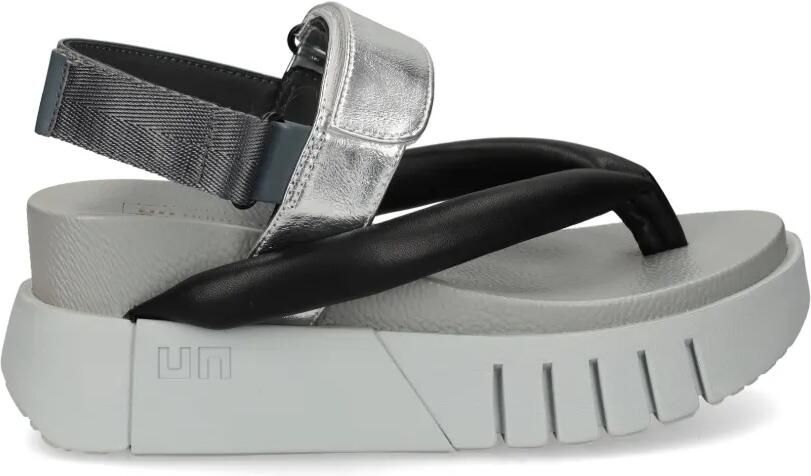 United Nude Delta Tong gewatteerde metallic sandalen Zwart