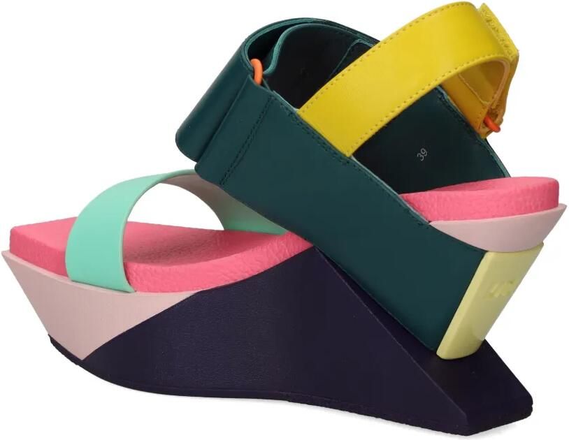 United Nude Delta Wedge sandalen met klittenband en sleehak Groen - Foto 4