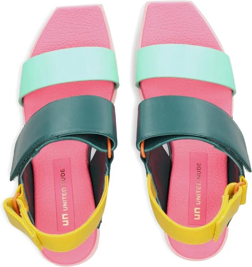 United Nude Delta Wedge sandalen met klittenband en sleehak Groen - Foto 2