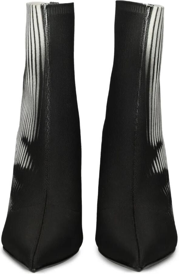 United Nude Enkellaarzen met puntige neus en grafische print Zwart - Foto 4