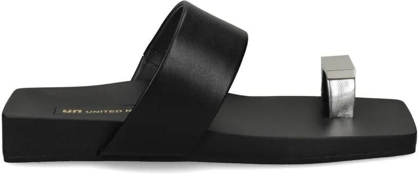 United Nude Loop Toe Lo sandalen met vierkante neus Zwart