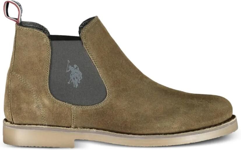 U.S. POLO ASSN. Chelsea suède laarzen met ronde neus Groen