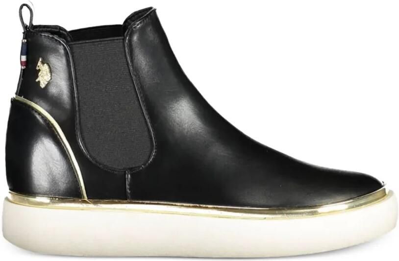 U.S. POLO ASSN. Goudkleurige enkellaarzen Zwart