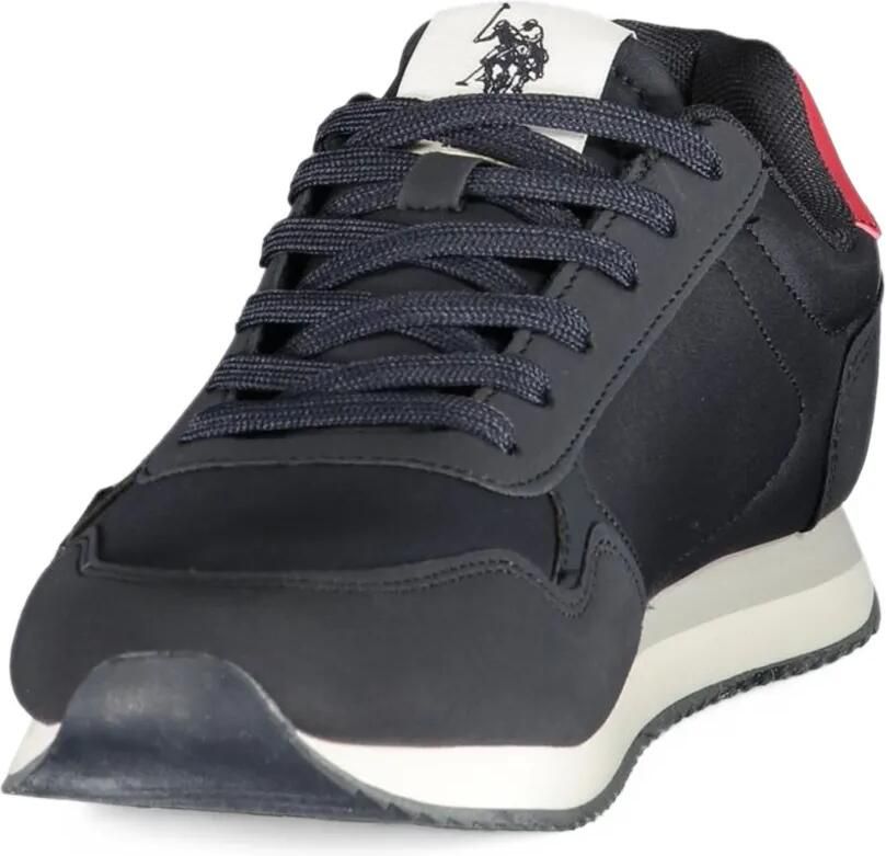 U.S. POLO ASSN. logo-detail panelled sneakers Blauw - Foto 2