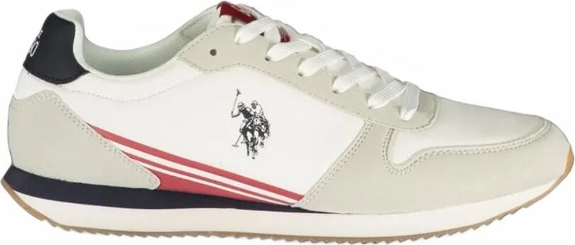 U.S. POLO ASSN. logo-detail panelled sneakers Wit