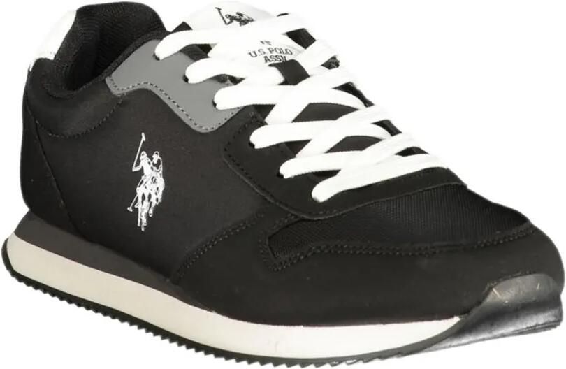 U.S. POLO ASSN. logo-detail panelled sneakers Zwart