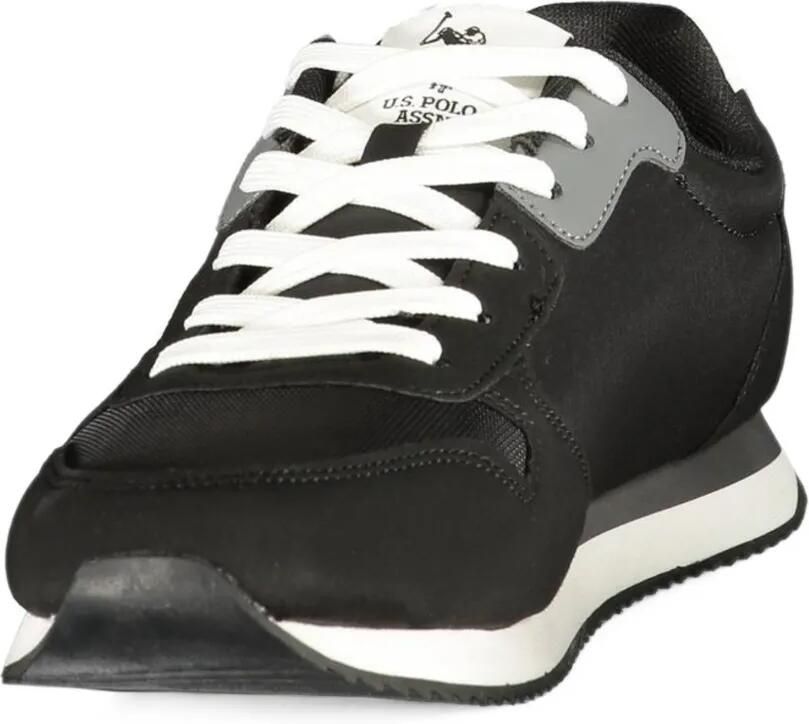 U.S. POLO ASSN. logo-detail panelled sneakers Zwart - Foto 2