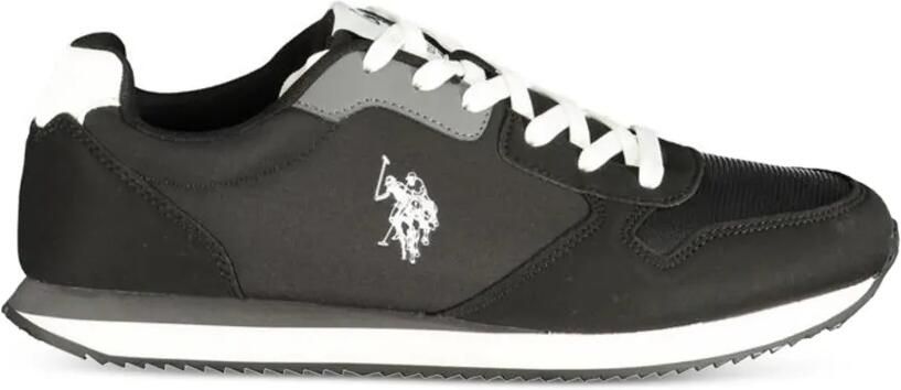 U.S. POLO ASSN. logo-detail panelled sneakers Zwart - Foto 3